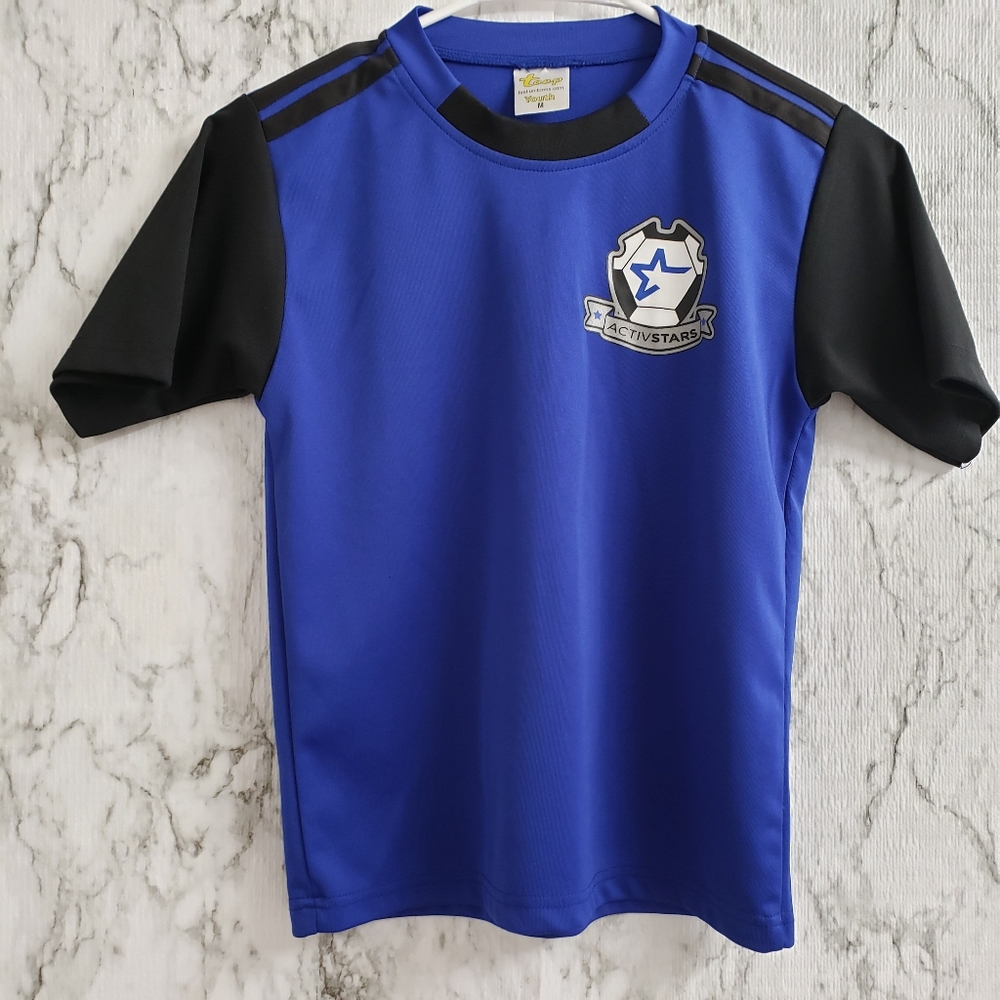 💕 Top Activstars Blue & Black Activewear Top Youth Size Medium